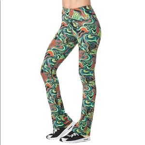 Zumba Wear Groovy High Waist Flare Leggings NWT